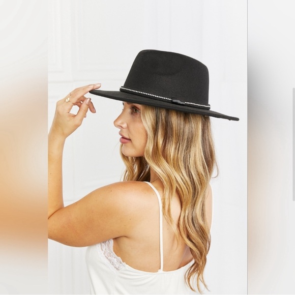 Fame Bring It Back Black Fedora Hat - Picture 2 of 10